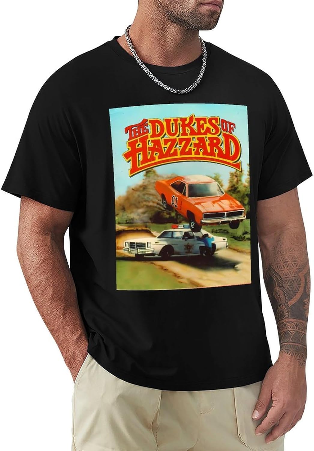 Men's Round Neck Short Sleeve T Shirt for Hazzard Dukes T Shirts,Fashion T Shirts for Outdoor