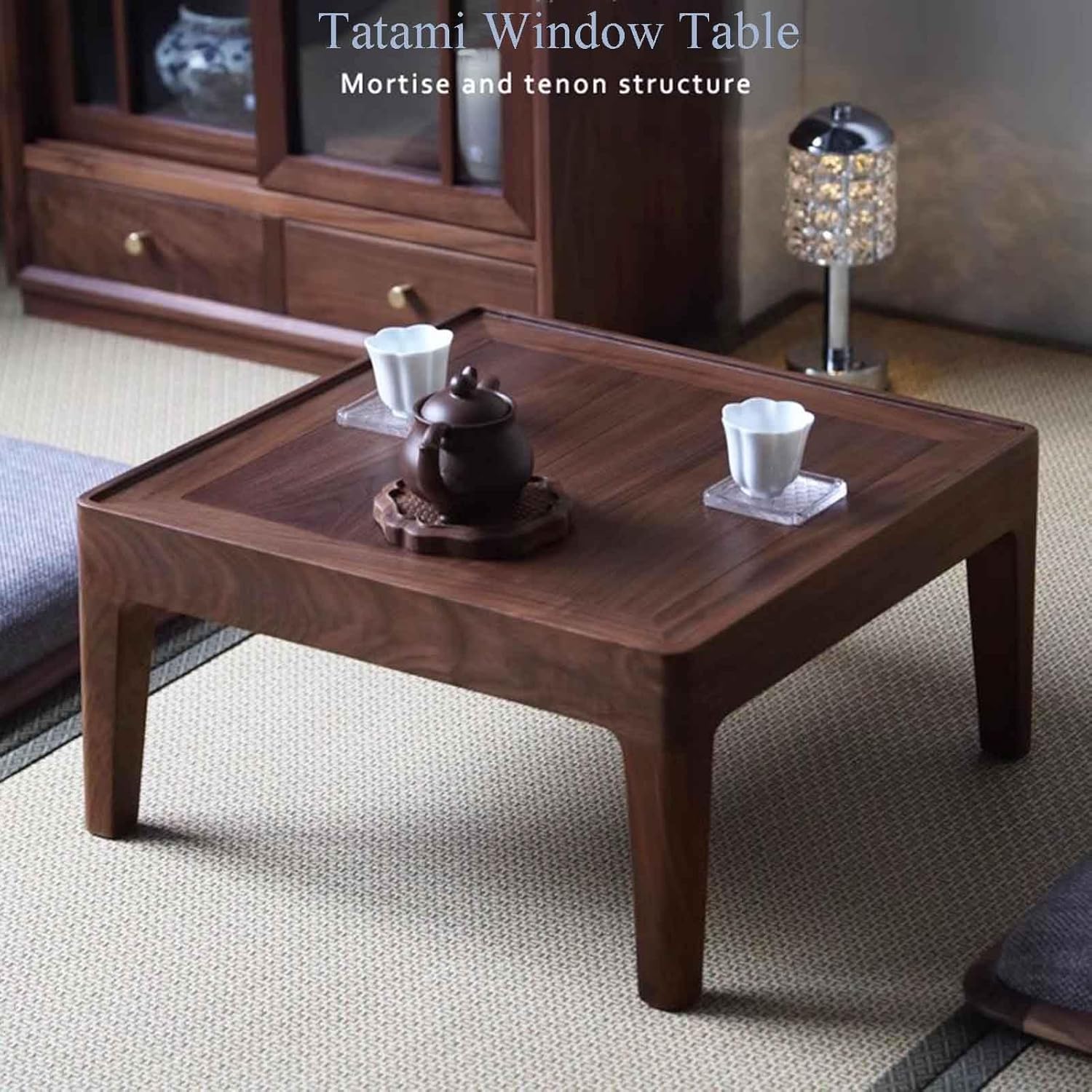 Multifunctional tatami coffee table solid wood small low table small low table for new chinese house small low table for balcony small low table for window small low table for tea room small tea table