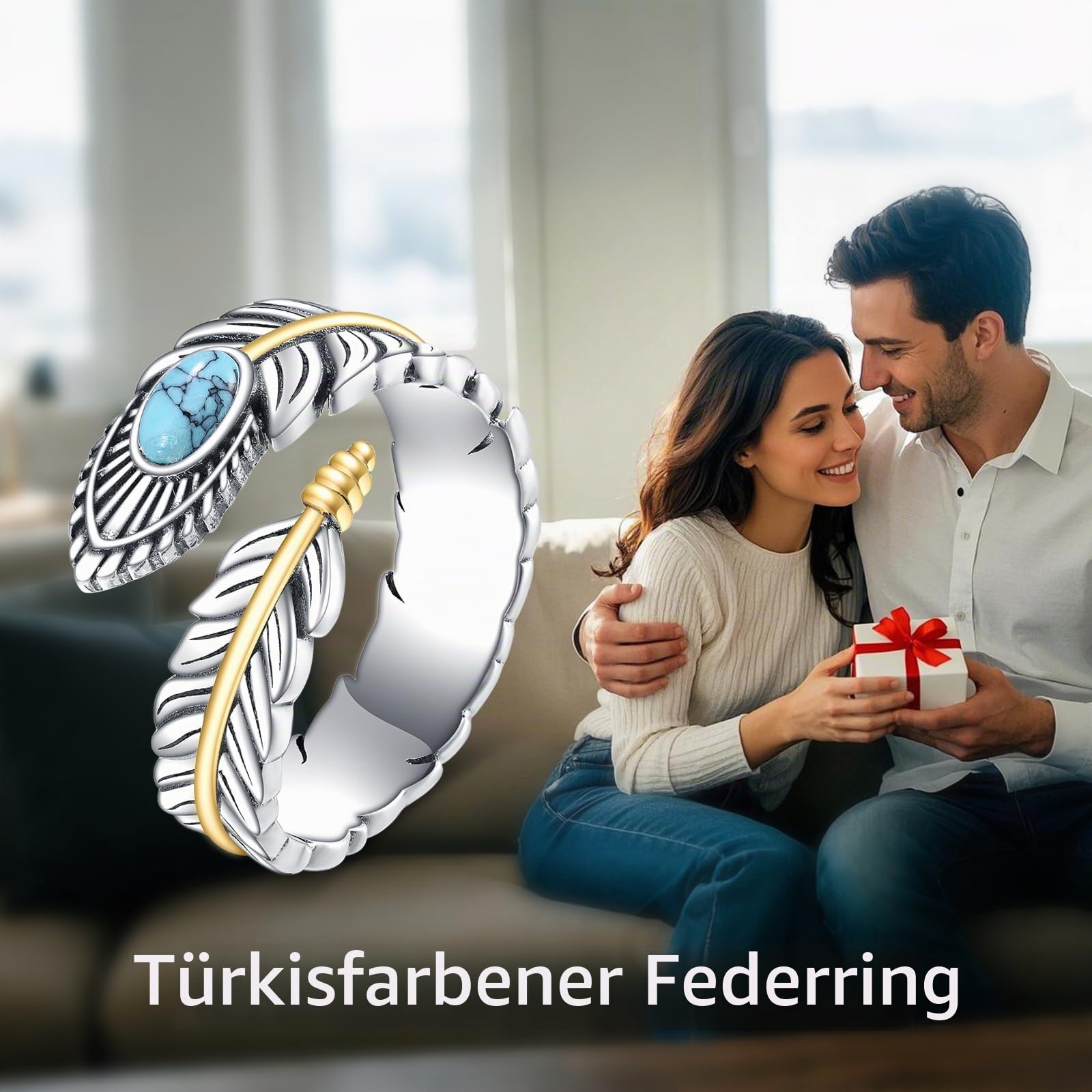 POPLYKE Meerjungfrau/Schmetterling/Sonnenblumenringe/Biene/Katze/Feder 925 Sterling Silber Aussage Ringe Schmuck für Ihre Damen
