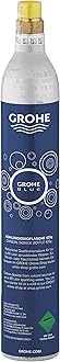 GROHE Blue Accessories - Carbon Dioxide for Food and Beverage (Purity CO2 99.9% v/v Min. Volume 1 Bottle 425 g, for Up to 60 Liters of Sparkling Water), 40651000