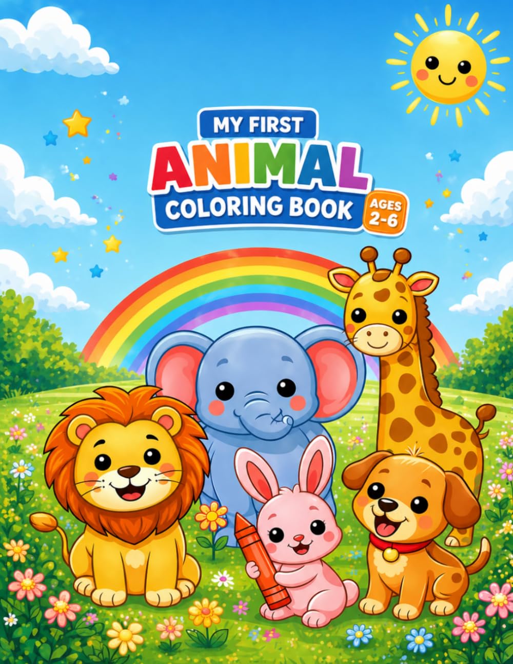 My First Animal Coloring Book for Kids Ages 2-6: Cute and Simple Animal Designs to Boost Creativity, Focus, and Early Learning Skills