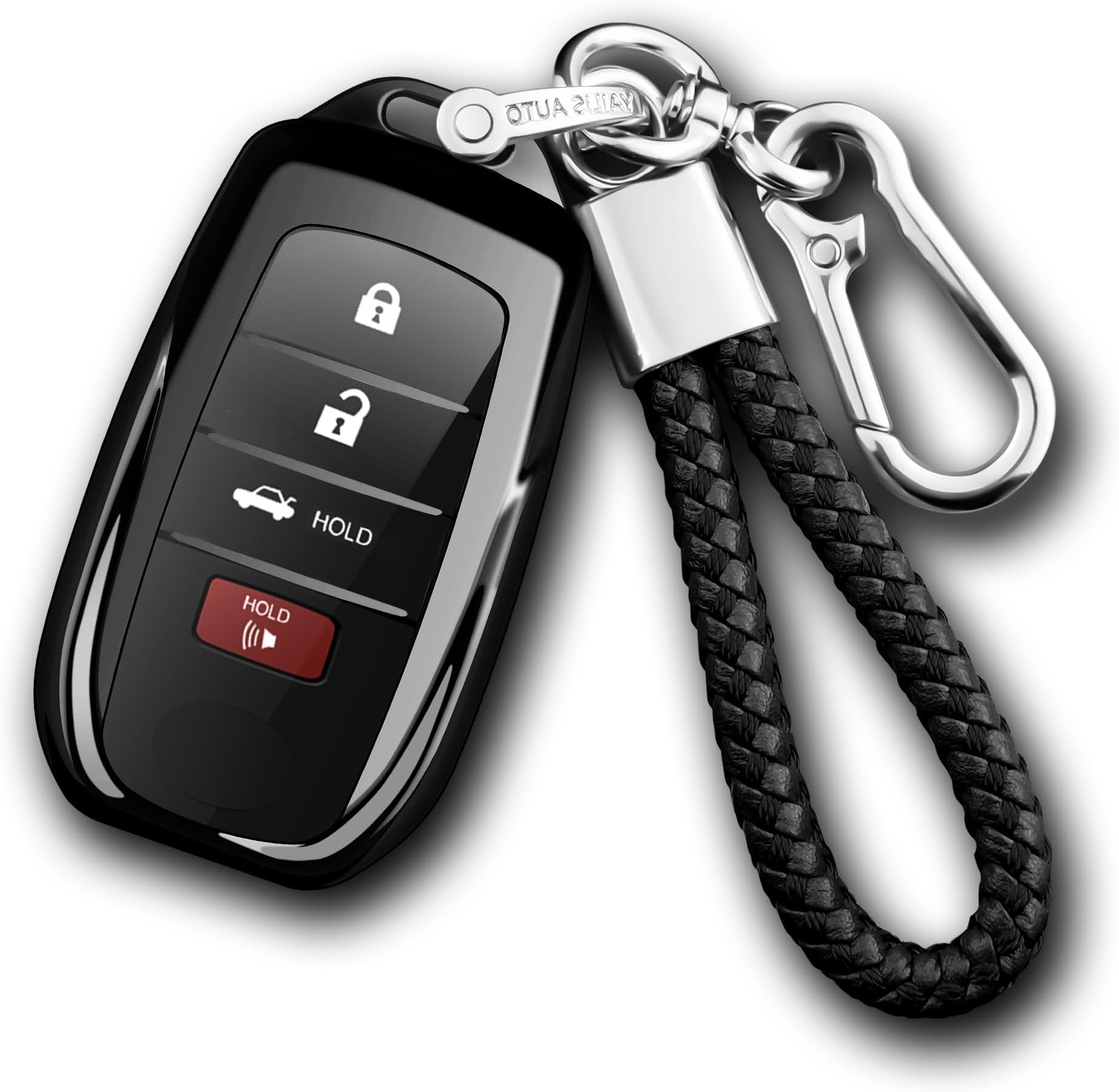 Amazon.com: Compatible with Toyota Key Fob Cover with keychain,Key ...