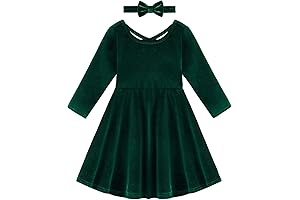 Girl's Velvet Twirl Dress: Autumn Vibes for Dazzling Princesses