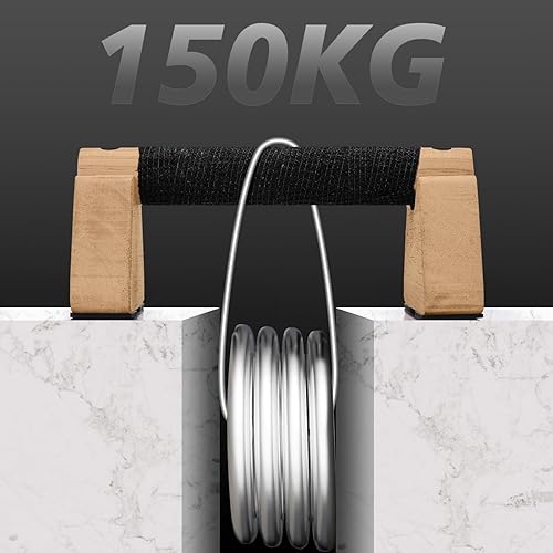 Miniatura 6 de Parallettes Bars - Equipo de calistenia de madera para entrenamiento de pie, barras de empuje y barra de calistenia - Bloques de mano y asas de