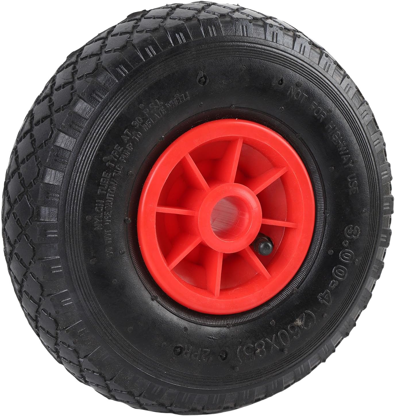 Asixxsix 10 Inch Kayak Cart Wheel, 3.00-4 260X85 Trolley Cart Replacement Tire, 330 Lbs Strong Load Bearing, Inflatable Replacement Tire Wheel for Canoe Kayak Trolley Paddle Boards