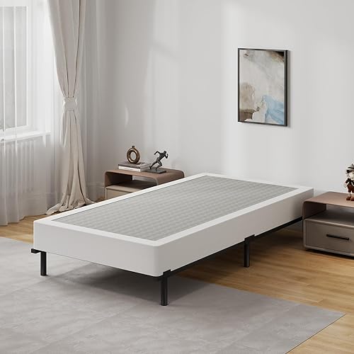 Miniatura 7 de Base de somier de 7 pulgadas para cama individual, base de colchón de metal para somier de 1500 libras, montaje sin herramientas, sin ruidos
