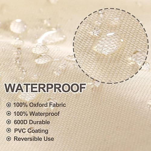 Miniatura 4 de Cubierta de columpio para porche de 63 pulgadas, resistente al agua, 600D Oxford, para colgar al aire libre, cubierta de columpio protegida para