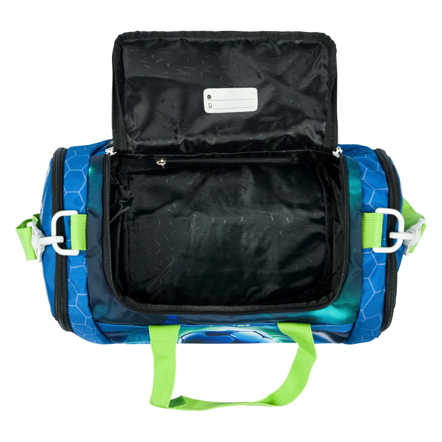 Baagl Sporttasche für Jungen, Reisetasche für Kinder, Schwimmtasche Kompakt und Robust für Sport, Schule und Reisen (Fußball Ball)
