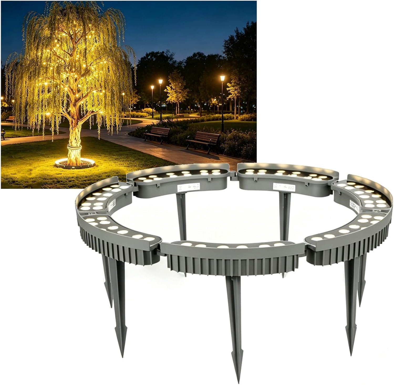 Lampki choinkowe LED pierścieniowe do patio w ogrodzie(7 Packs)