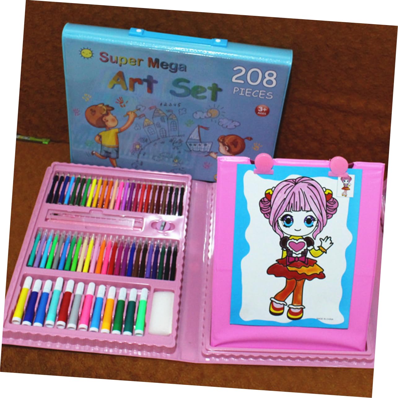 TEHAUX Set di Pennarelli Acquerello Rosa 208 Pezzi per Disegno | Plastica, Scrittura Scorrevole e Resistenza, per Sketching e Coloring Books, Adatto a Adulti e Ragazzo Ragazza