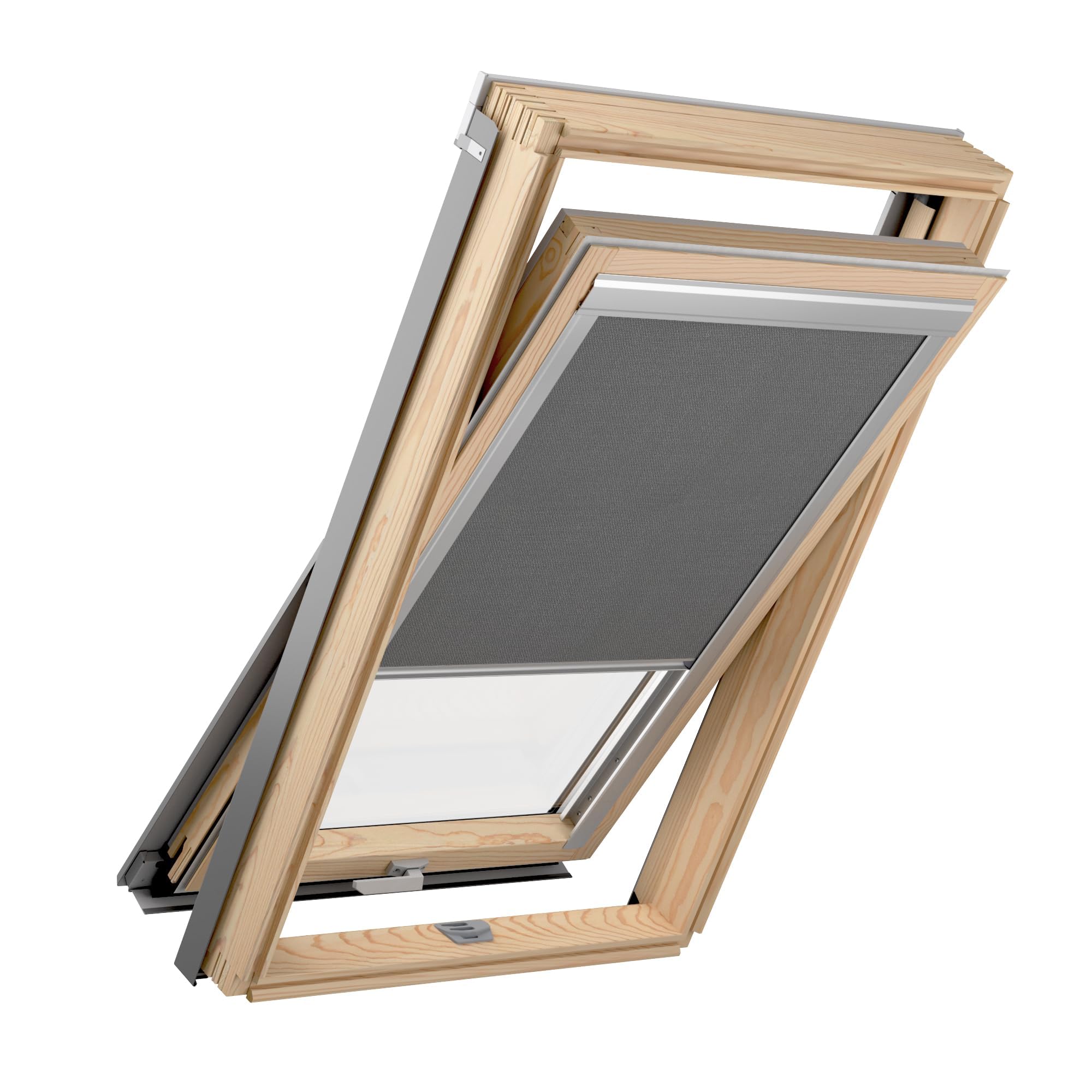 Store Occultant pour Fenêtre de Toit - Store pour Fenêtre de Toit - Compatible avec VELUX MK04 : GFL, GGL, GGU, GHL, GHU, GLL, GLU, GPU, GRL, GZL, VTL - 78x98 cm - Gris