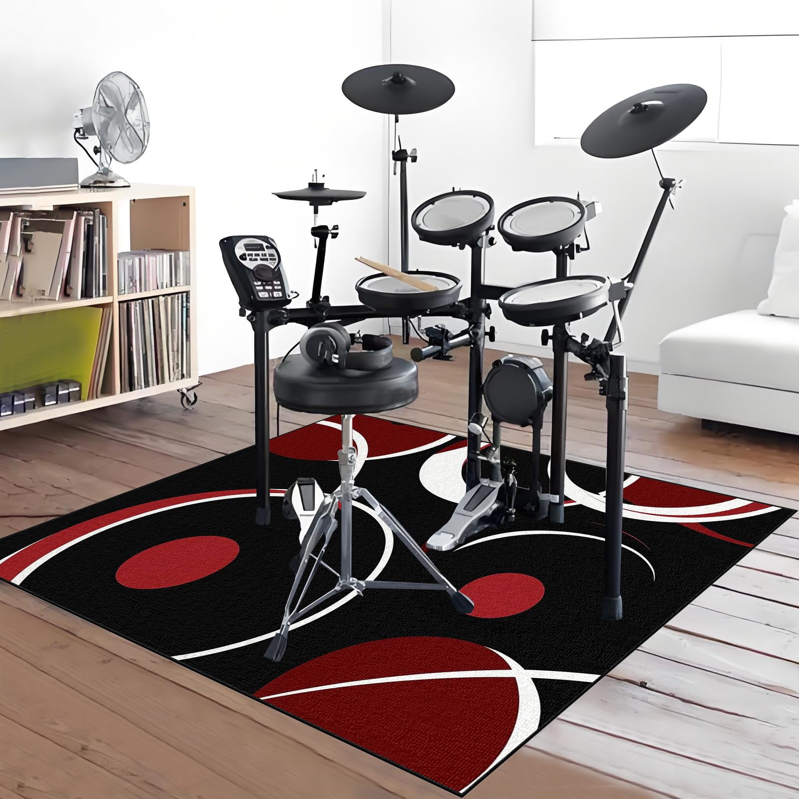 Tappeto per Batteria Tappeto a Tamburo Insonorizzato Drum Tappeto 160 x 140 cm Tappetino per Batterie Elettroniche Rullante Acustica Snare Drum Strumenti Musicali Tappeti Antiscivolo per Batteria