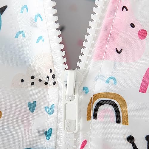 Miniatura 5 de Niños pequeños Niño Niñas Capucha Abrigo Lindo Patrón Impresión Cremallera Chaqueta Cárdigan Manga Larga Sudadera