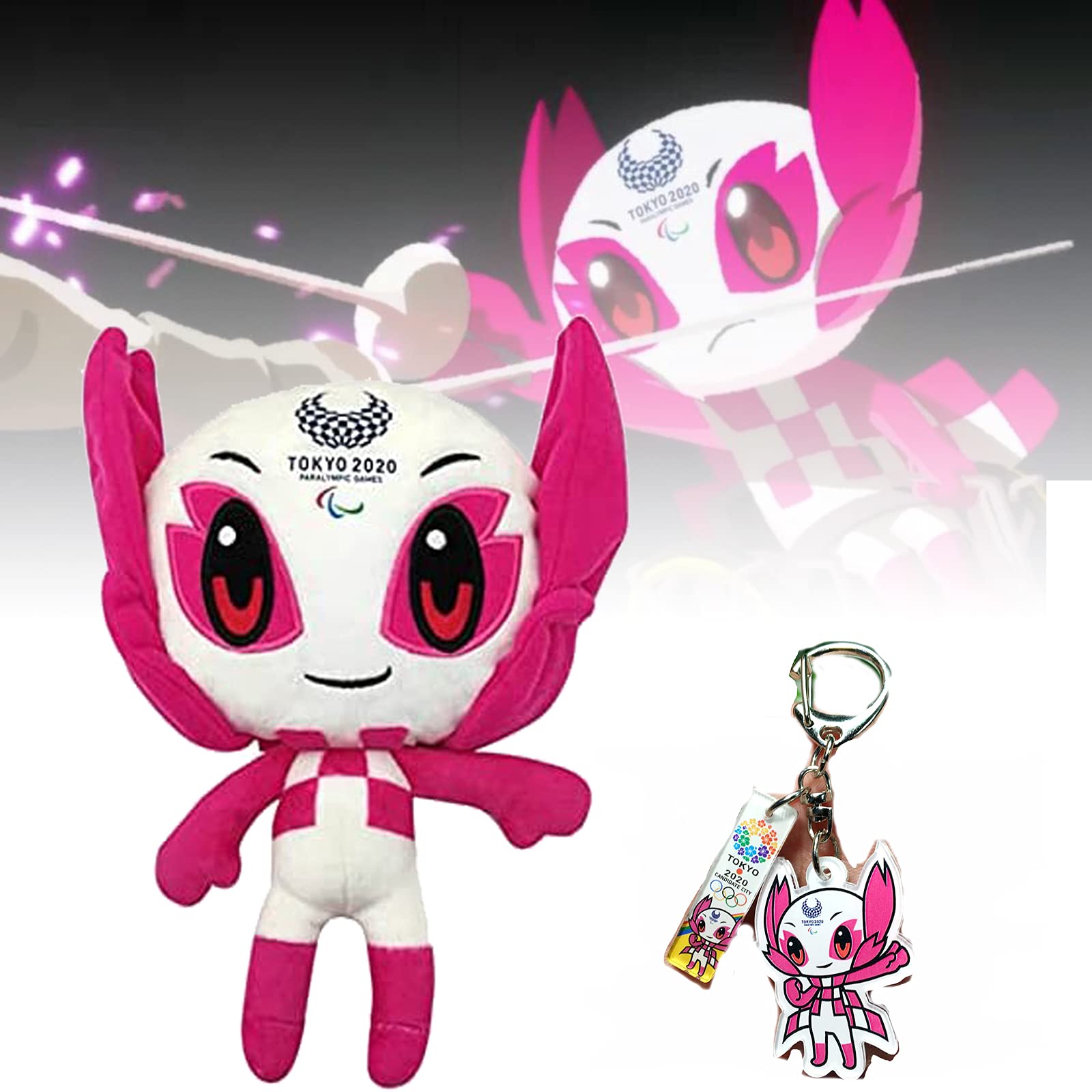 ENSEMBLE PELUCHE MASCOTTE officielle Tokyo Olympic 2020 Miraitowa et