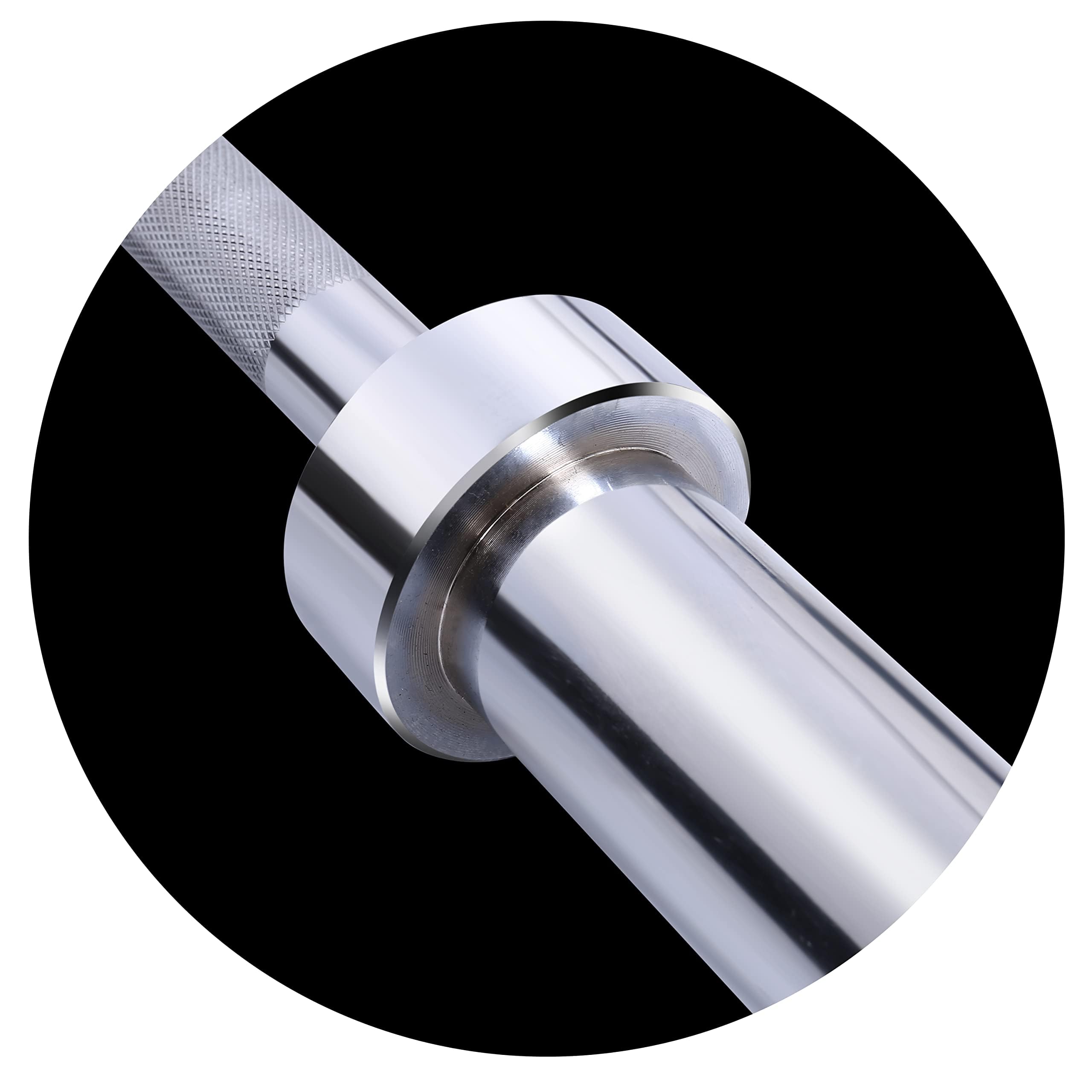 Fitvids Olympic Bar for Weightlifting and Power Lifting Barbell, 700-Pound Capacity (5 Feet, Silver)