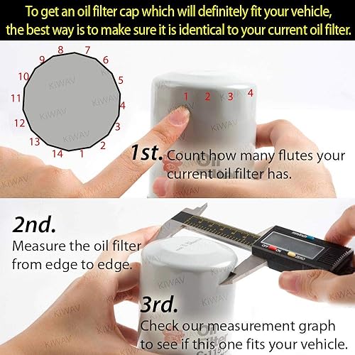 Miniatura 3 de KiWAV Herramienta de extracción de llave de filtro de aceite compatible con flautas Harley-Davidson de 2.992 in x 14