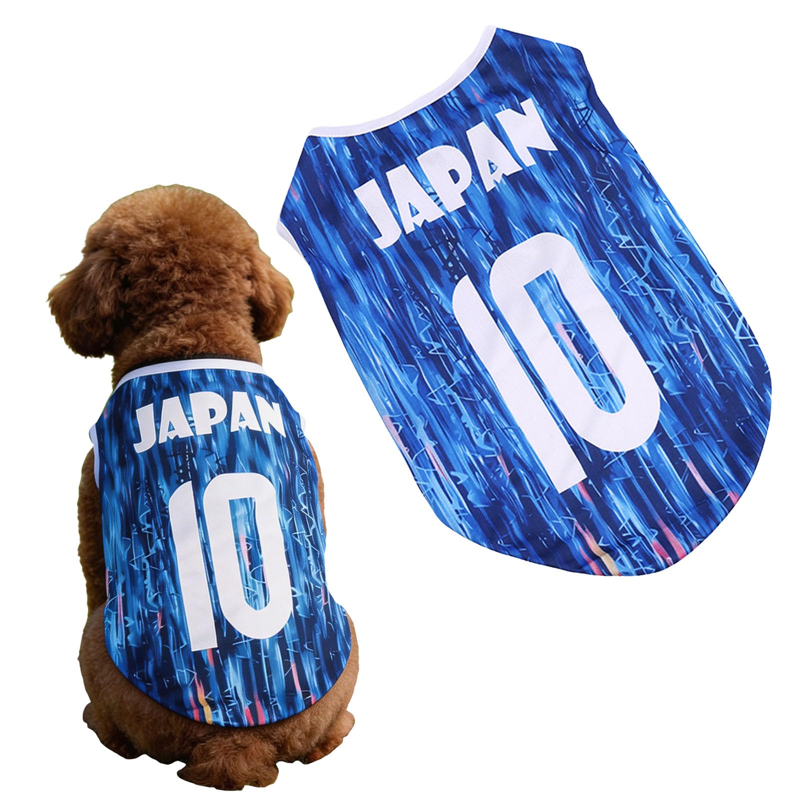 Dog Football Shirt Team Inspired Pet Soccer Jersey, Breathable Dog T-Shirt for Sports Fans Puppy Vest for Small Medium Dogs Outfit