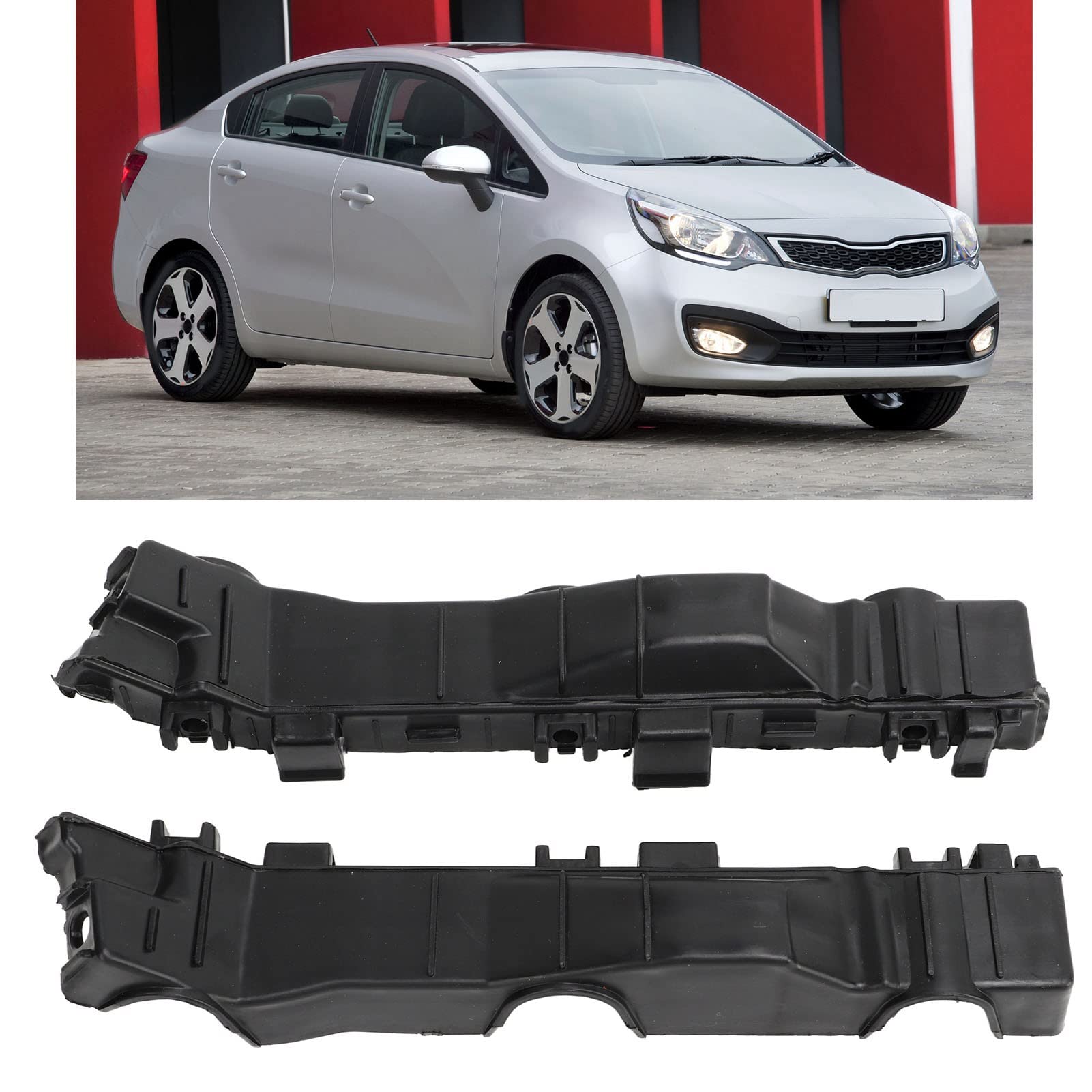Staffe per paraurti anteriore, 2 pezzi Staffa per paraurti anteriore destra sinistra Staffa di ricambio per staffa per paraurti anteriore sinistro 865141W200 per Kia Rio