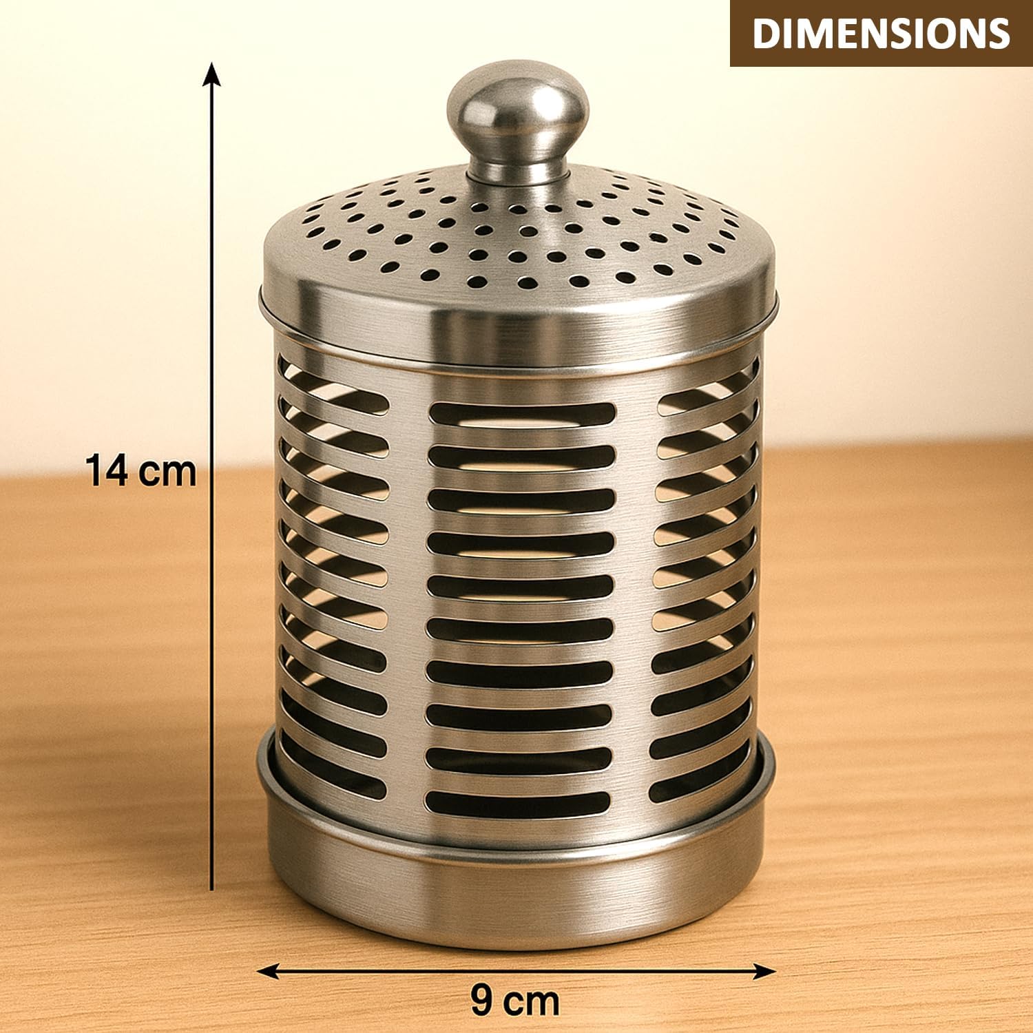 DARAZ Stainless Steel Akhand Jyot Diya with Cover, Long Burning Oil Lamp for Pooja, Temple, Diwali, Navratri, Windproof Spiritual Lamp 1