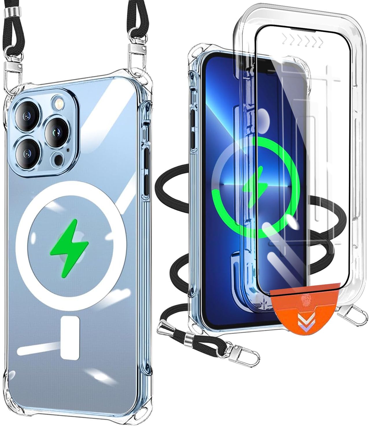 iPhone 11 Pro Max 用 ケース クリア [1枚ガラス