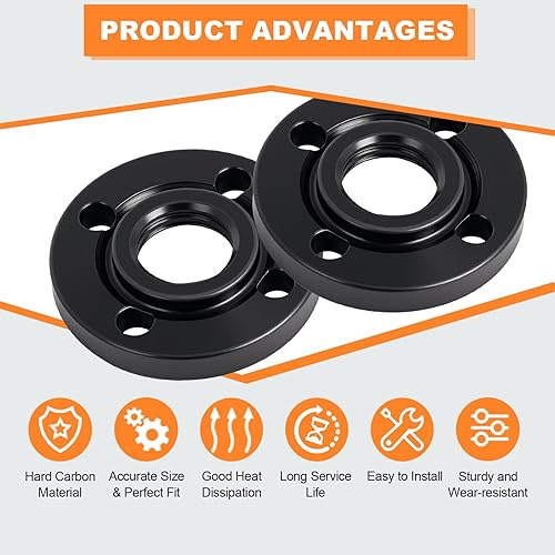 Miniatura 4 de Podoy Amoladora angular Tuerca de bloqueo exterior 58-11 Tuerca de brida de metal compatible con DeWalt Milwaukee Makita Bosch Ryobi Black & Decker