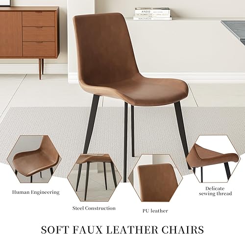 Miniatura 3 de Zerifevni Juego de mesa de comedor para 4 a 6 personas para comedor, juego de mesa de cocina con patas de acero