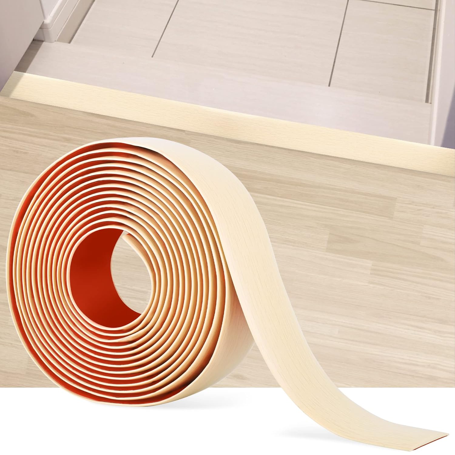 16.4Ft Floor Transition Strip Self Adhesive Vinyl Cover Floor Strip