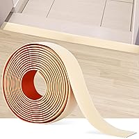 Vista 9 de Tira de transición de suelo autoadhesiva para baldosas de 3.3 pies x 1.57 pulgadas, color beige