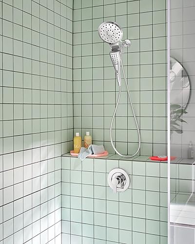 Miniatura 9 de Moen 220C2EP Verso - Combinación de ducha de lluvia y ducha de mano con esfera Infiniti y acoplamiento Magnetix cromado