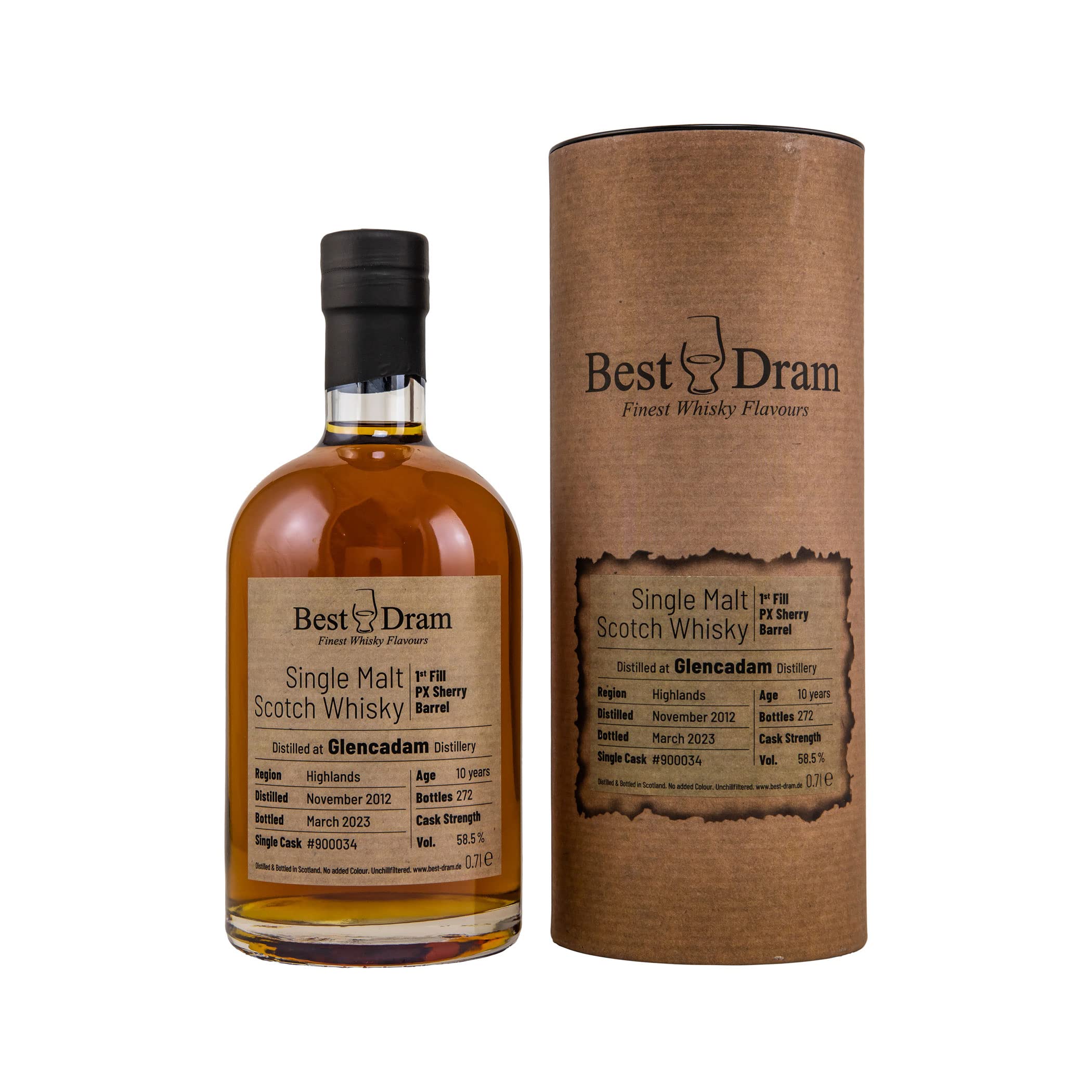 Glencadam 2012/2023-10 Jahre -1st Fill PX Sherry Barrel - Best Dram Michel Reick