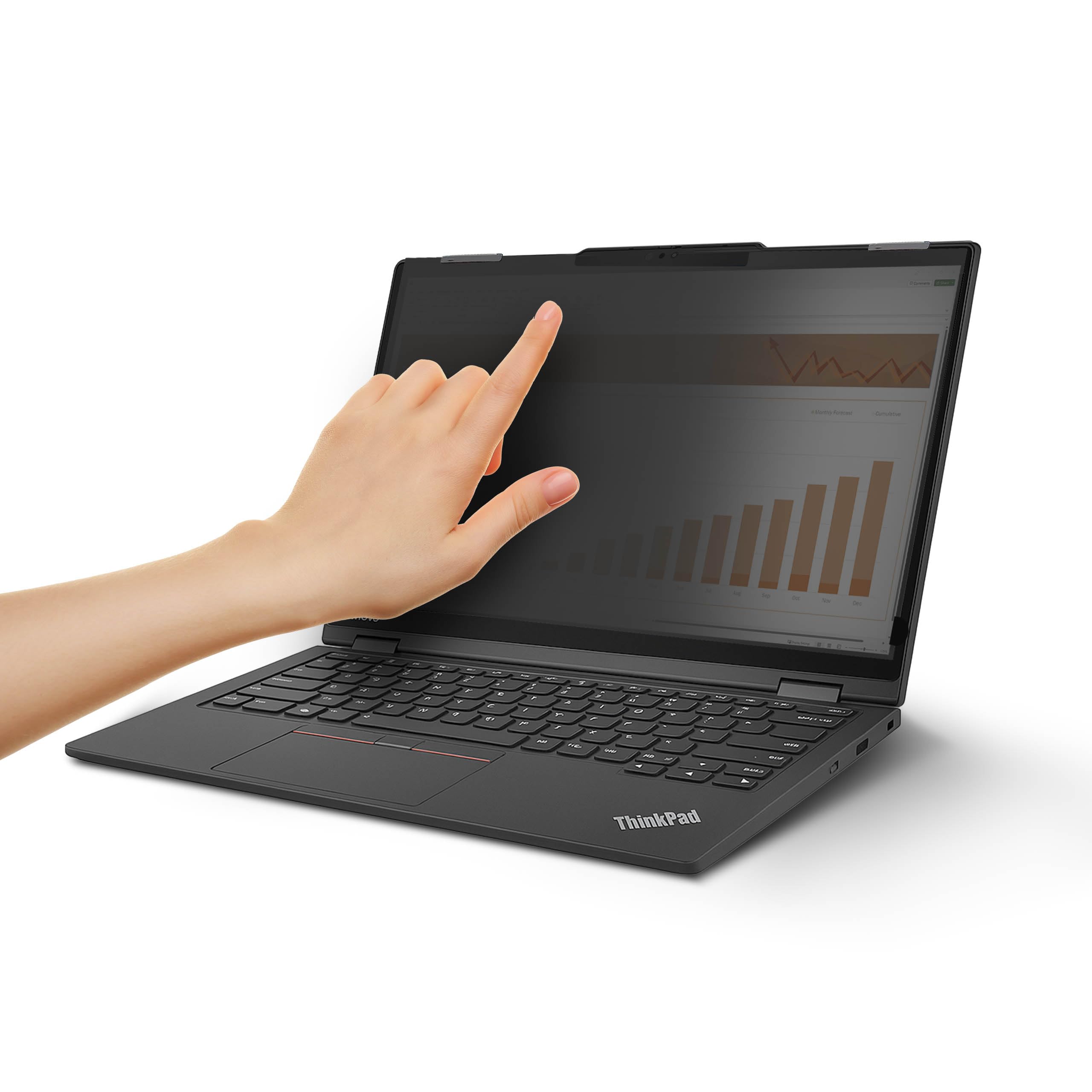 StarTech.COM Filtre de Confidentialité Lumineux Lenovo X13 Yoga Gen 4 avec Fonction Tactile, Rabattable, Transmission Lumineuse de 75%, Filtre de Confidentialité Antireflet