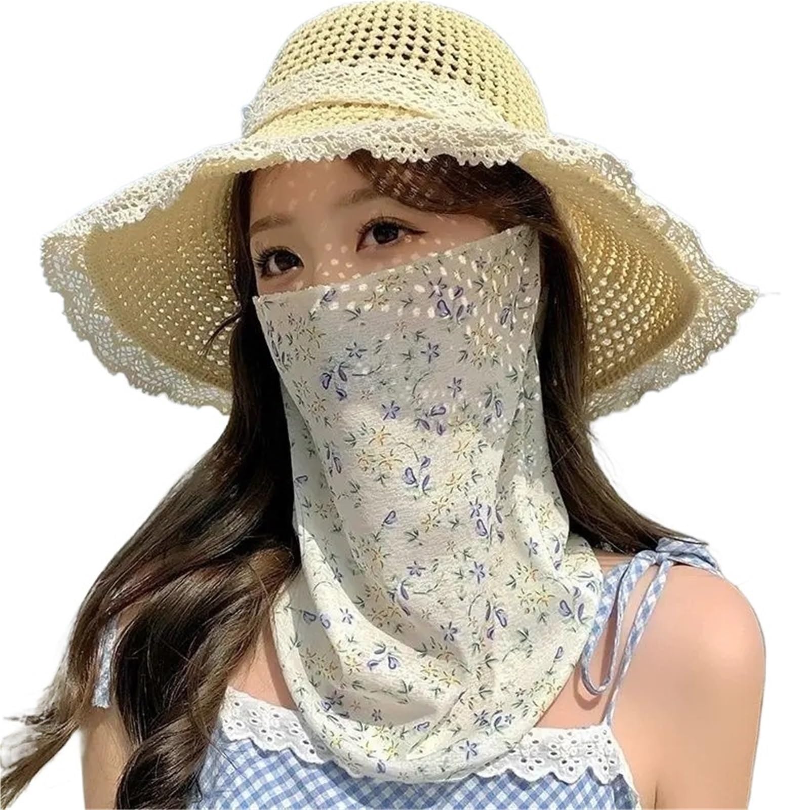 Máscara de protección solar cara completa verano 2 piezas Para Excursiones | For mujeres conducción y ciclismo bufanda mascarilla protector de cuello cubierta de cuello