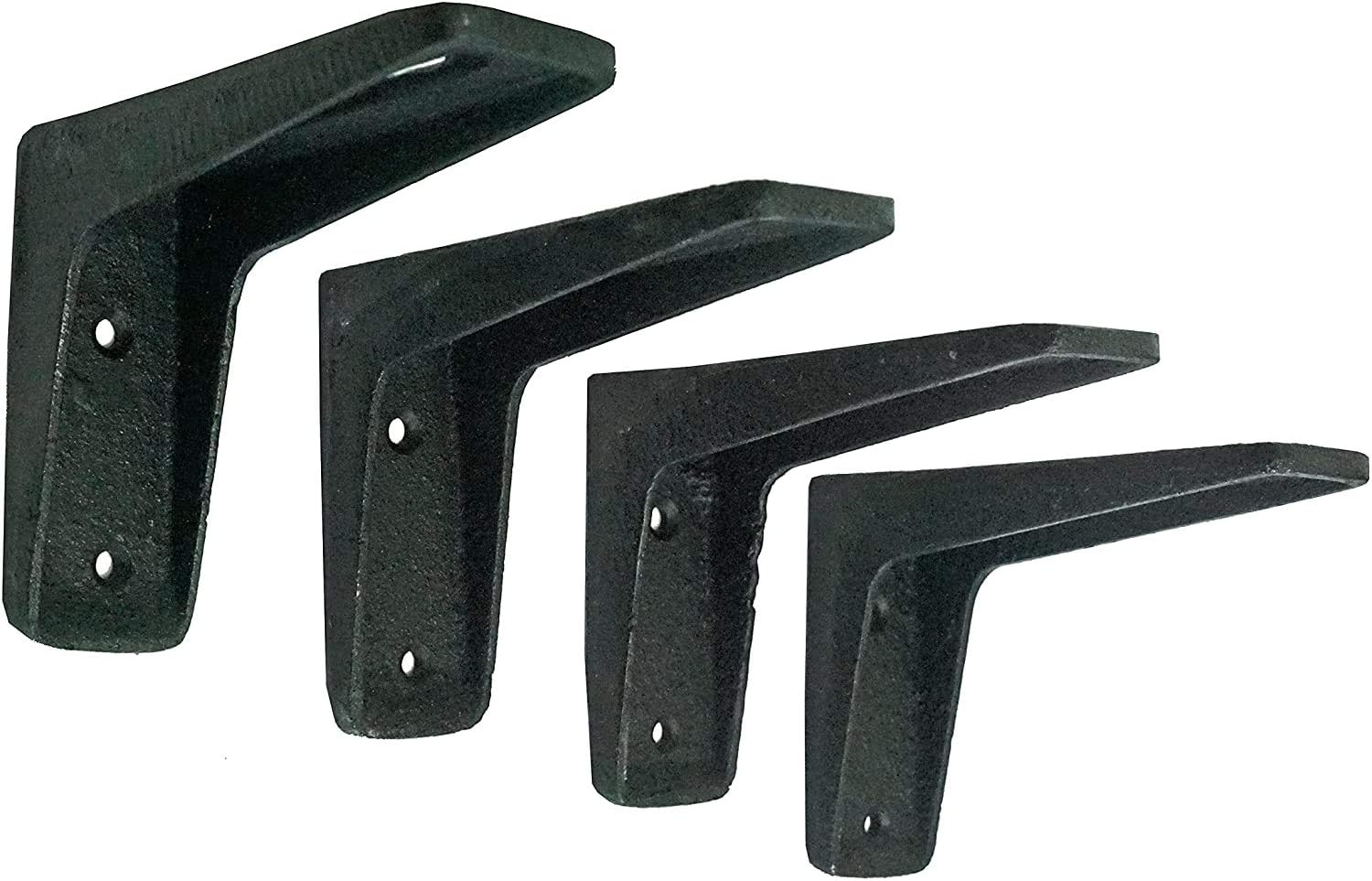 NACH Sliding Cast Iron Black Shelf Brackets 5 inch, Heavy