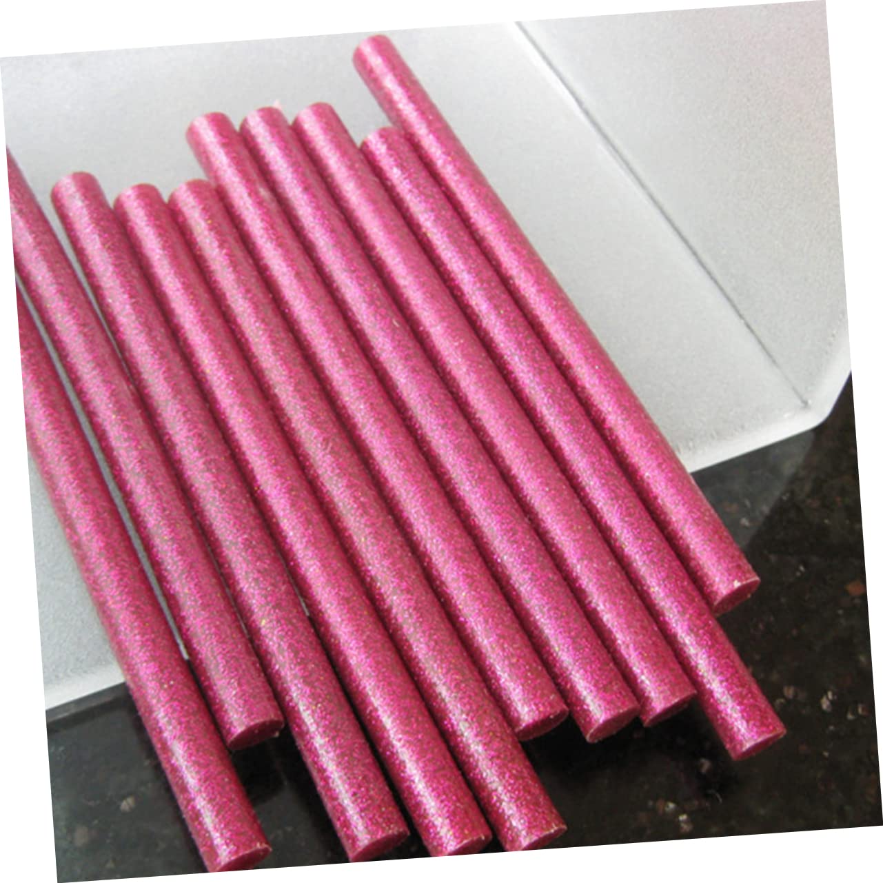 100Pcs Colorful Glitter Hot Melt Glue Sticks Mini Adhesive Sticks for Arts Crafts DIY Projects School Projects Material Strong Flexible Adhesive