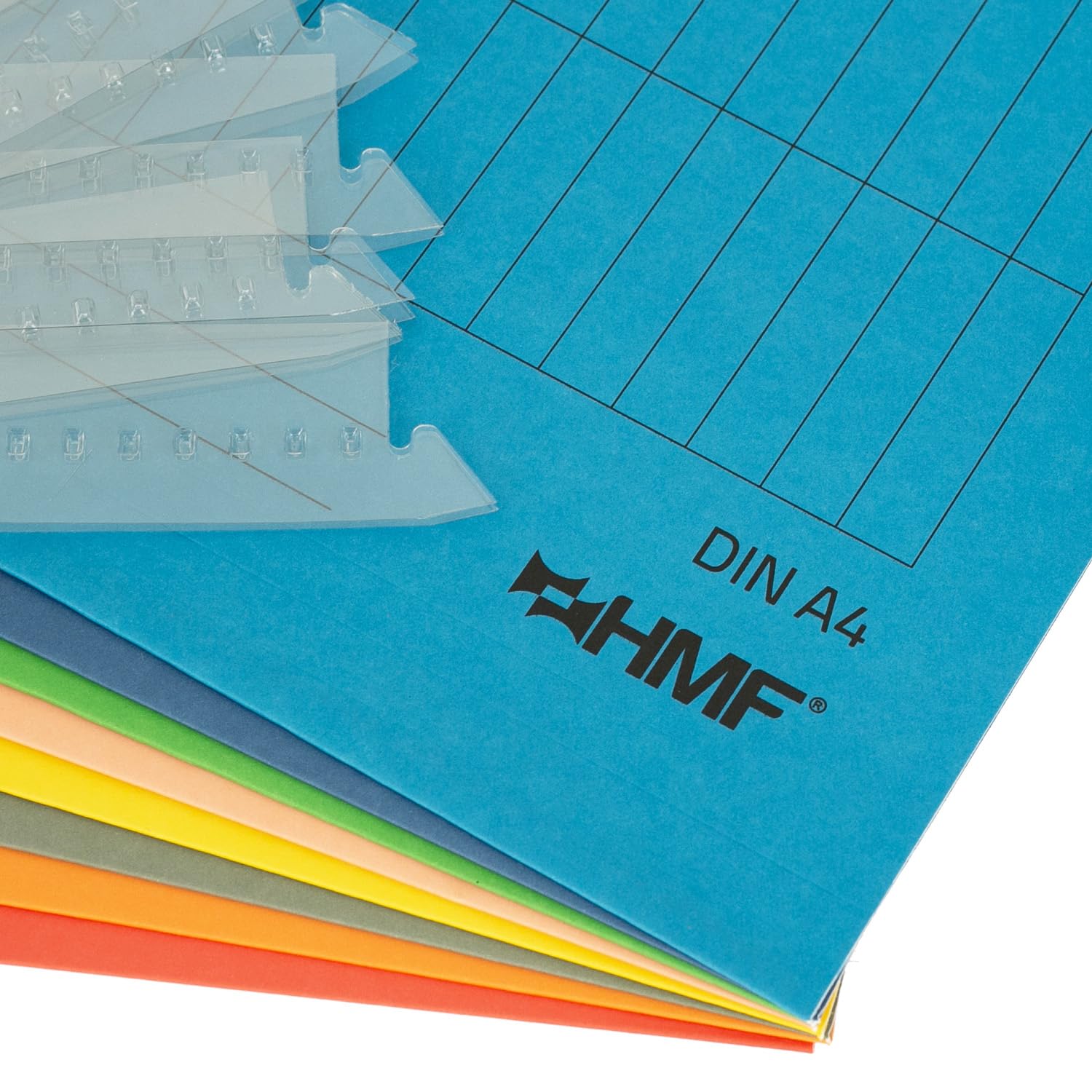 HMF 250460 segregator na dokumenty | zestaw 8 sztuk | DIN A4 | 31,4 x 24 cm | kolorowe