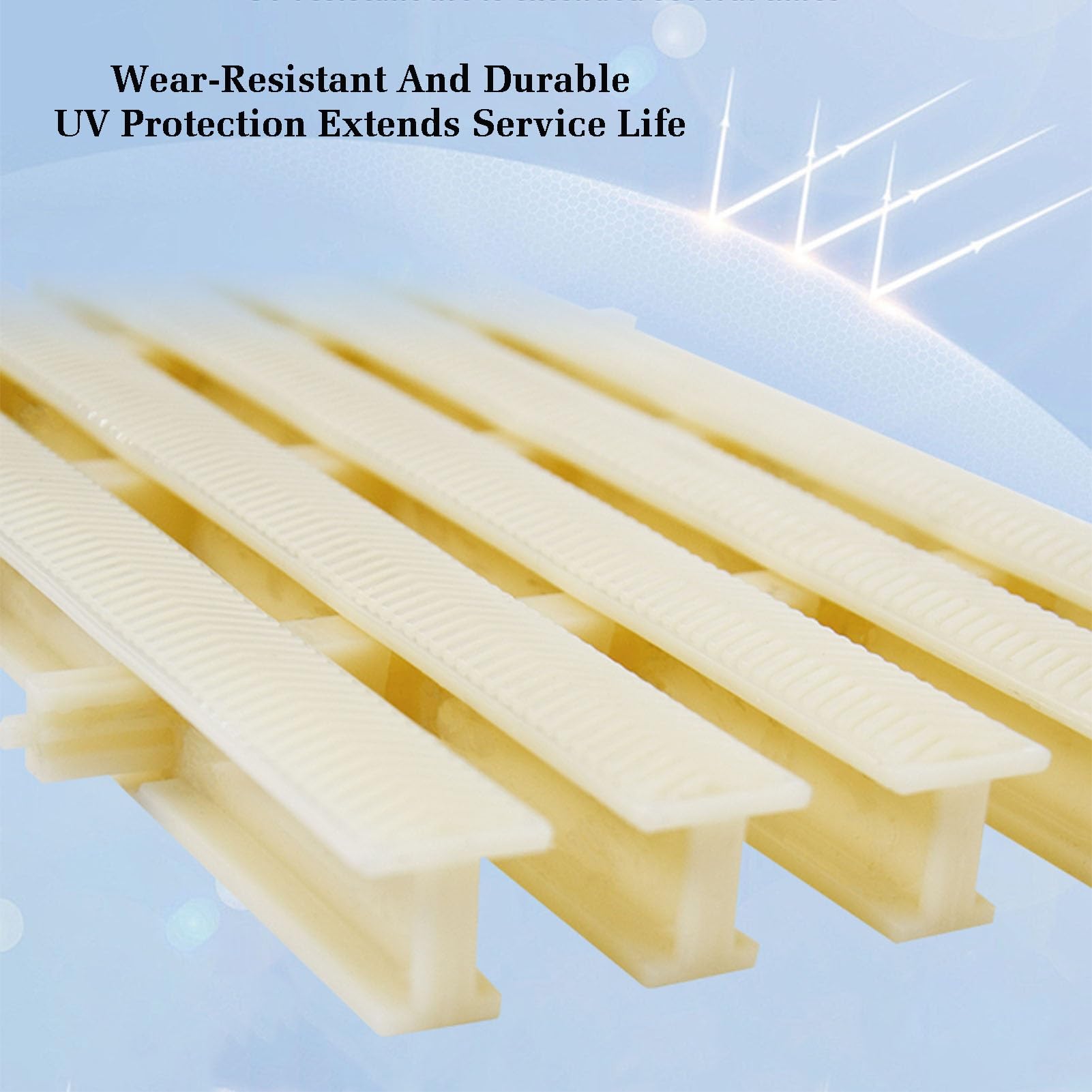Tapa de desagüe para Piscina - Rejilla de plástico ABS Duradera para Drenaje de Agua en Interiores y Exteriores, Tira de Rejilla de protección contra desbordamientos para Mayor Seguridad del