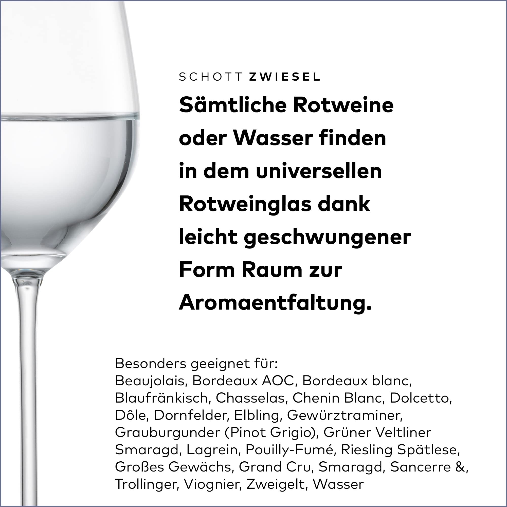 SCHOTT ZWIESEL Rotweinglas Fortissimo (6er-Set), edle Kristallgläser für Rotwein oder Wasser, spülmaschinenfeste Tritan-Weingläser, Made in Germany (Art.-Nr. 112493)