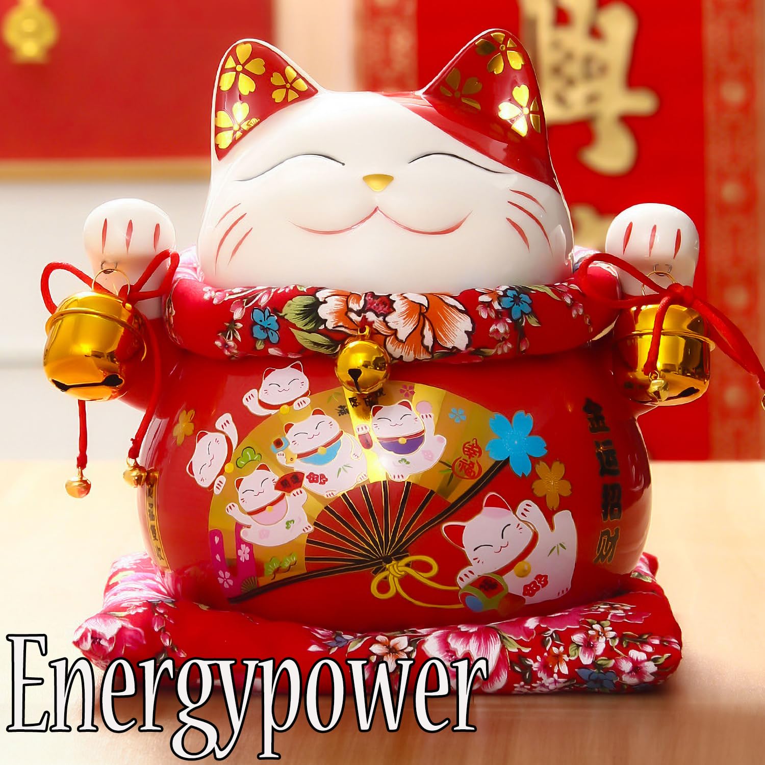 Amazon.co.jp: EnergyPower 招き猫 プレミアム白磁製 金運招財