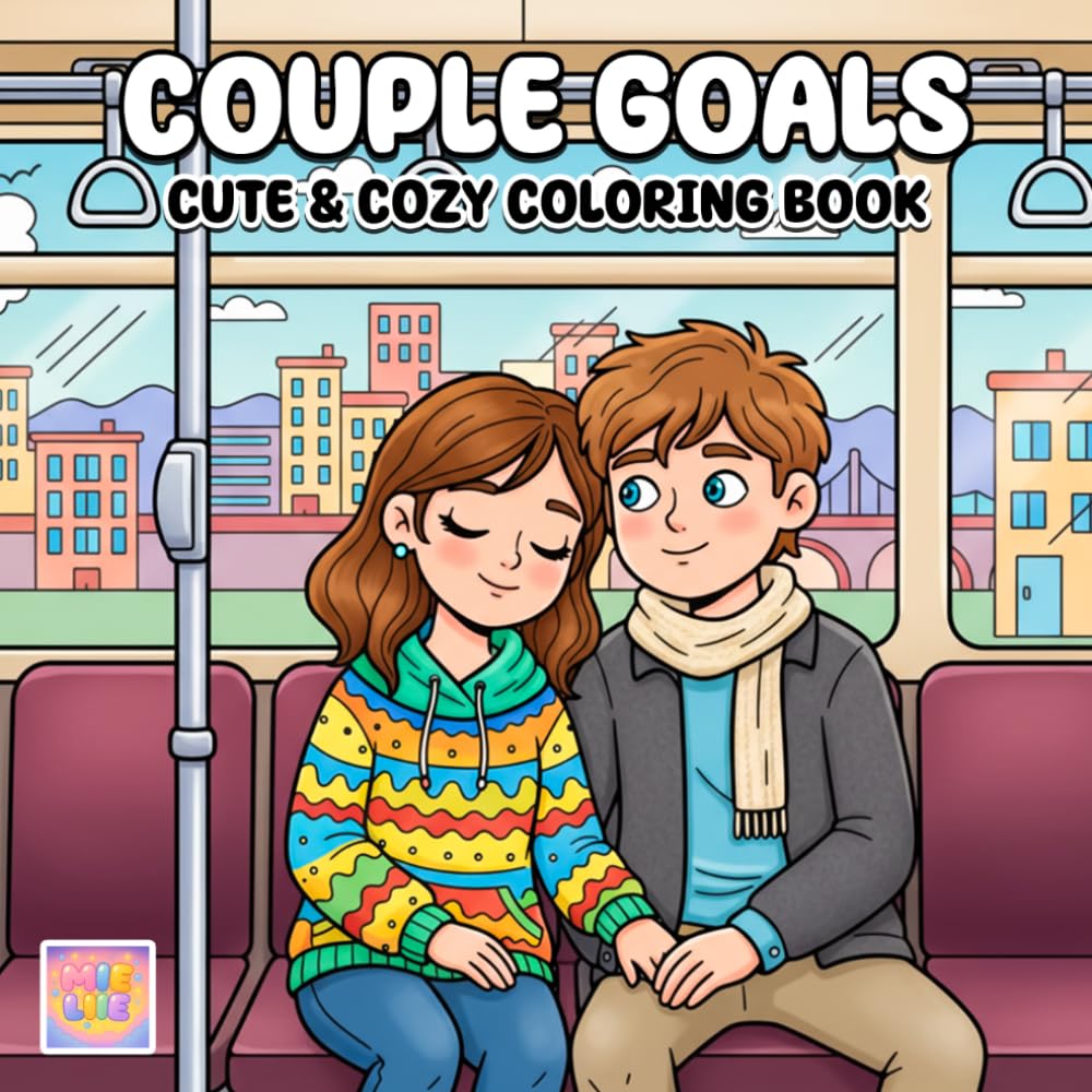 Couple Goals Coloring Book: Adorable Couple Moments, Cozy Daily Life, and Heartwarming Scenes to Color