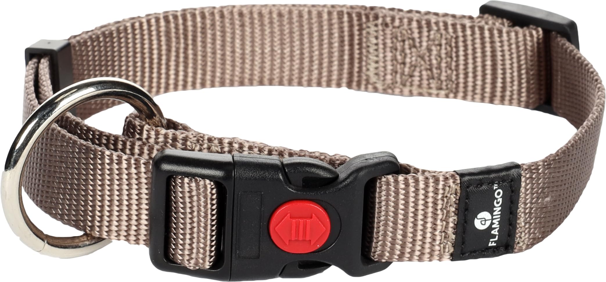 Dog Collar Ziggi Taupe M 40-55cm 20mm