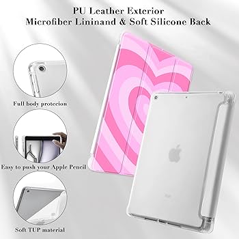 Amazon.com: Idocolors Cute Pink Love Heart Pad Case for 8.3