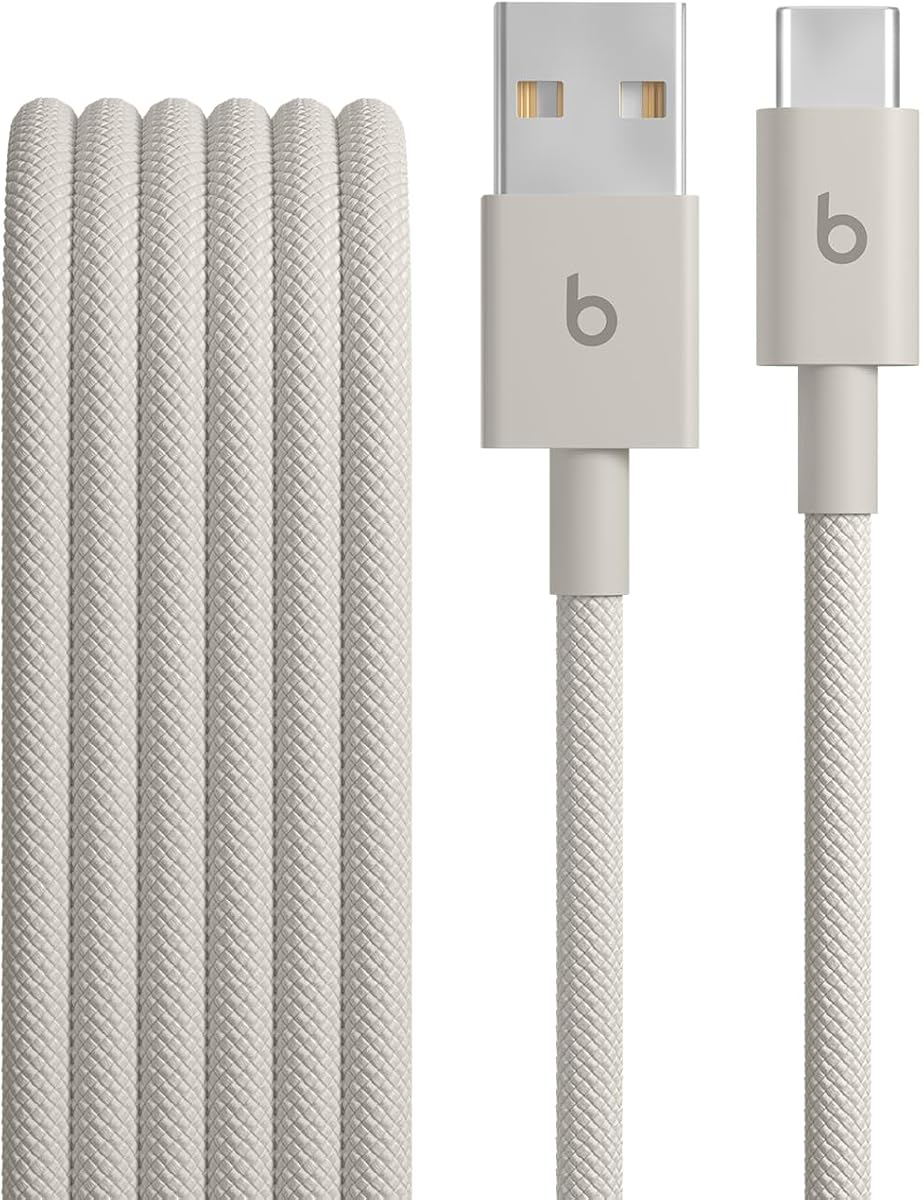 Beats USB-A to USB-C Woven Cable Fast Charging Durable and Tangle-Free Design Compatible Charger for Apple & Android Devices (1.5 m, 5 ft) - Surge Stone