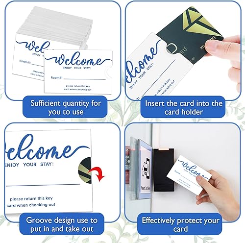 Miniatura 3 de Outus 1000 fundas para tarjetas de llave de hotel, funda tipo sobre para tarjetas de llaves de hotel, funda tipo sobre para tarjeta de llaves