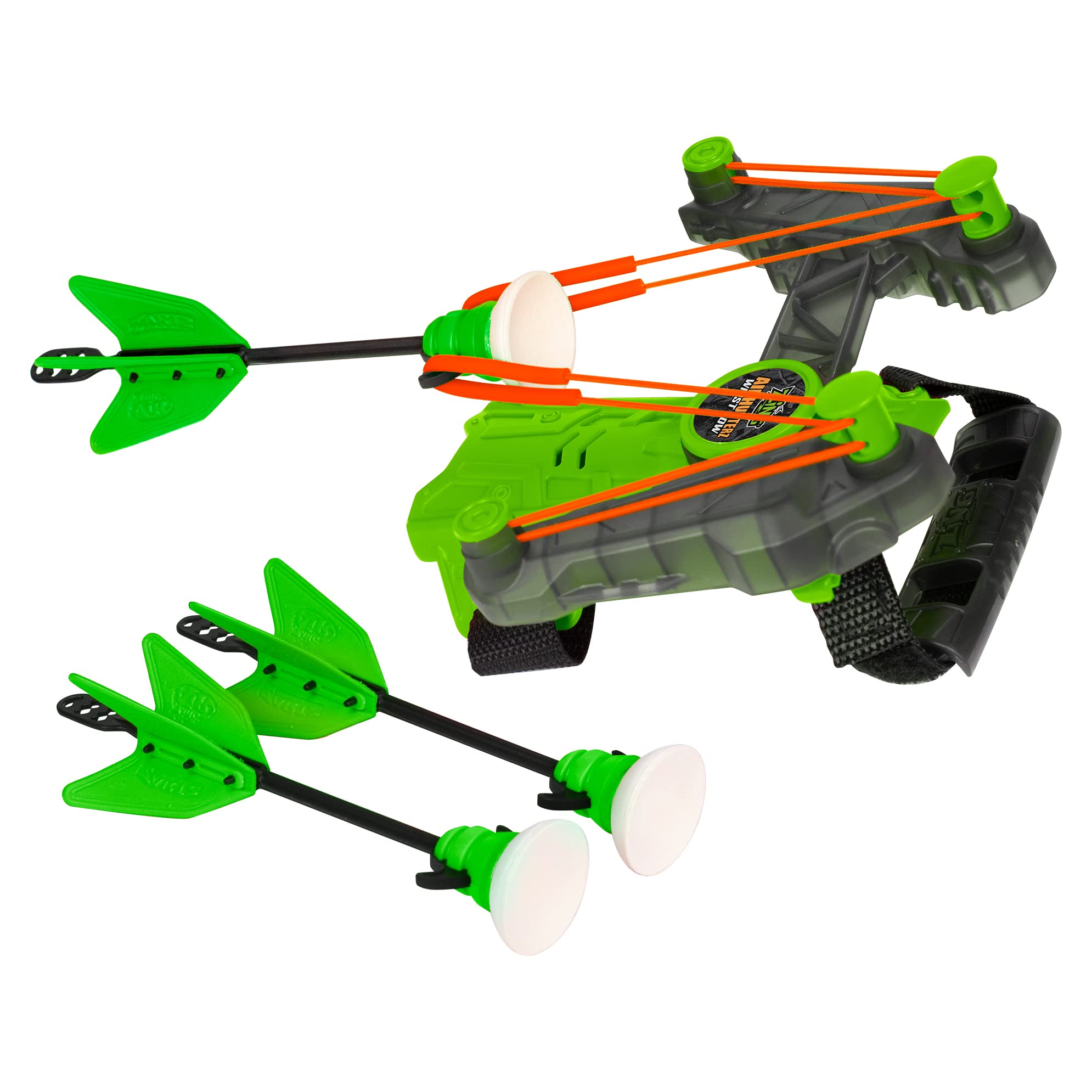 Zing Air Hunterz Wrist Bow - Includes 1 Wrist Bow and 3 Suction Cup Arrows, Launches Arrows Up to 45 ft (Colors May Vary)