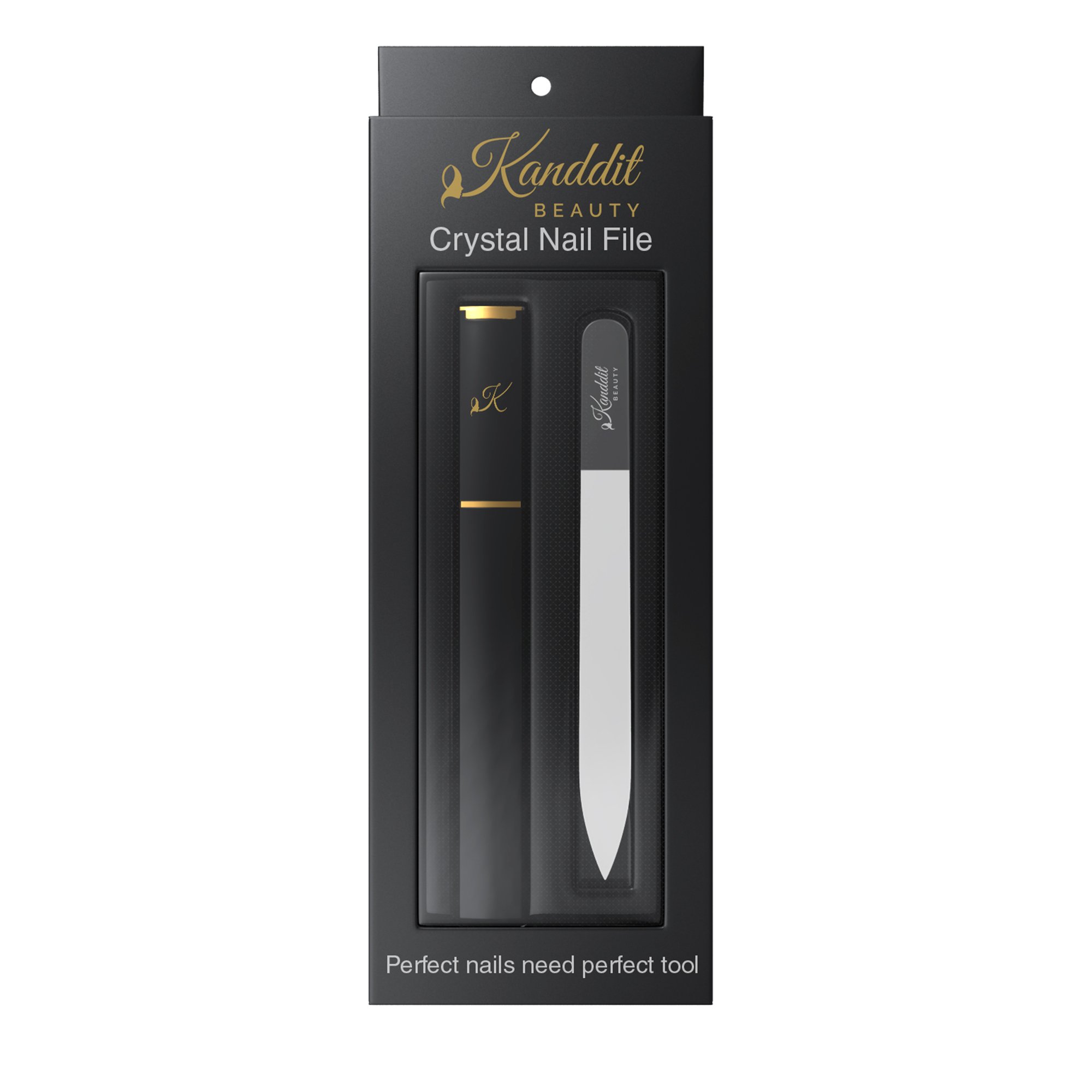 Kanddit Beauty™ Crystal Glass Nail File with Case Best Nail File for