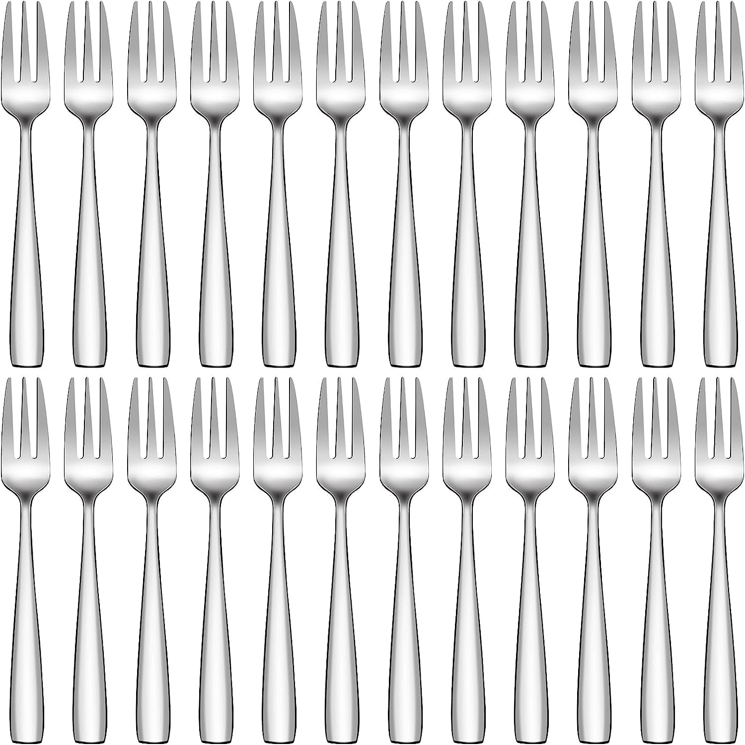Tivcck 24 Piece Salad Forks Set,5.4 Inch Small Forks