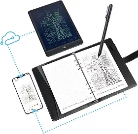 Ophaya caneta inteligente digital 3 em 1 para anotações, sincronização digital em tempo real, compatível com smartphones iOS e Android, inclui caderno digital e bloco de notas