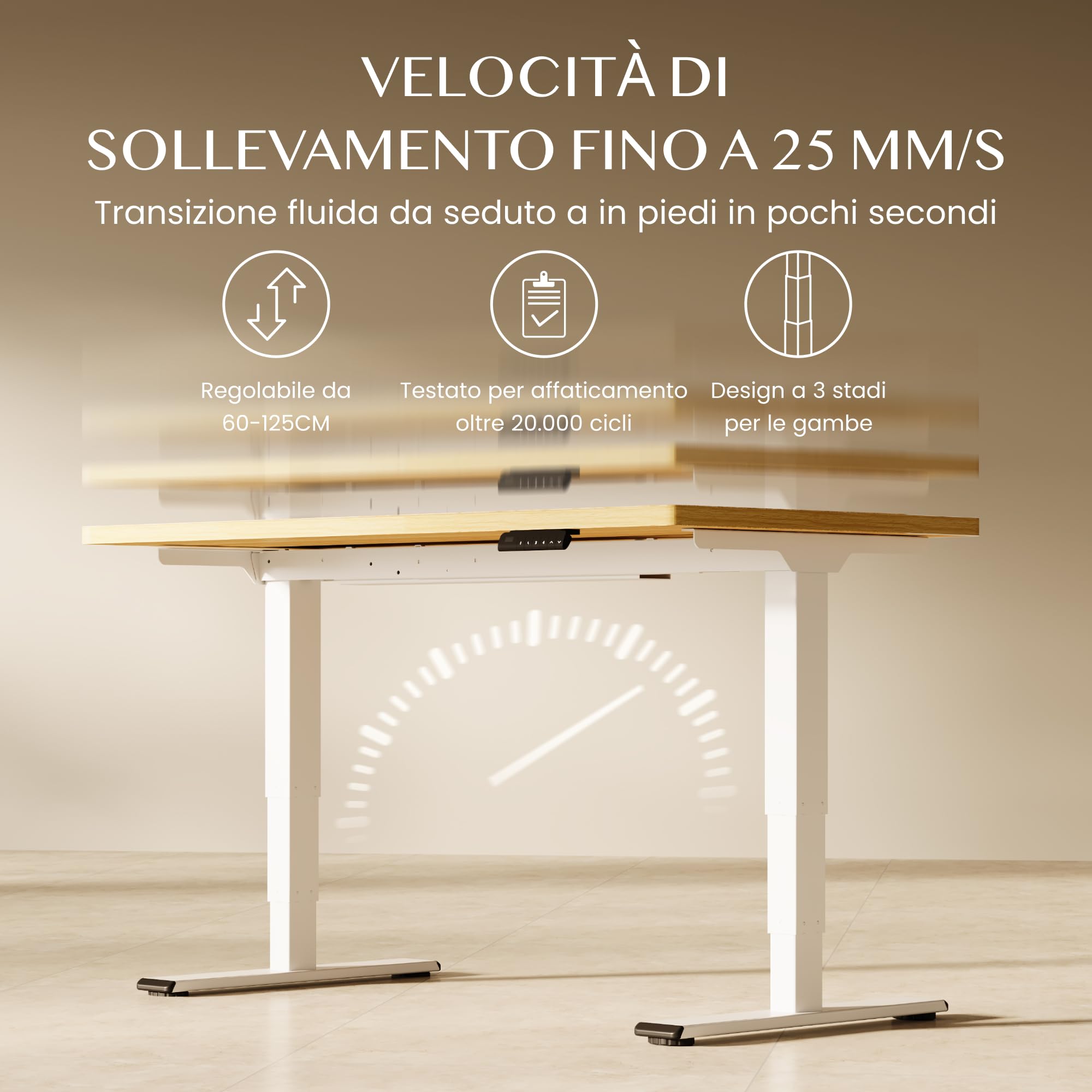 FLEXISPOT Scrivania Regolabile in Altezza Elettrica 160×80 cm con Doppio Motore, Piano Unico da 25 mm, Gambe Telescopiche a 3 Sezioni EC5 LITE