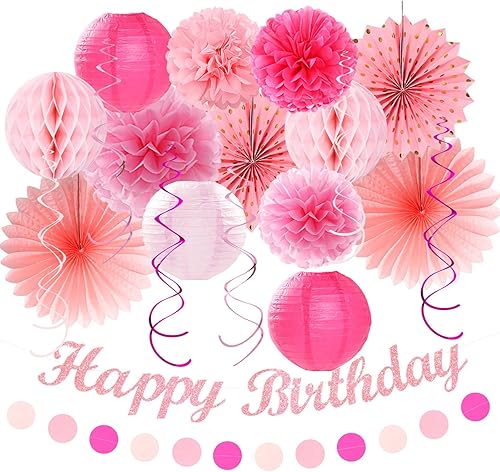 Miniatura 13 de Decoraciones de Fiesta de Cumpleaños Boho de Otoño Dorado Champán Beige - 21 piezas Pancarta Feliz Retro Neutral de Otoño, Girl One Sweet Peach