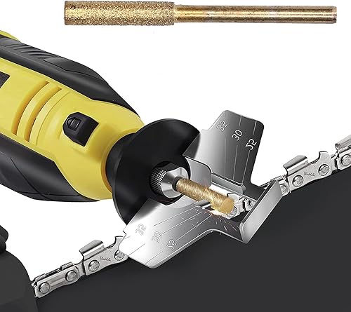 Miniatura 5 de Limas de motosierra, 20 piezas de afilador de motosierra, afilador de motosierra, herramienta de pulido de pulido para rueda de 7/32 pulgadas y